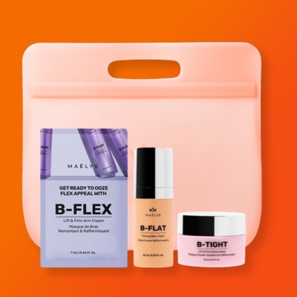 MAELYS 4p Set B-Flat B-Tight B-Flex Cosmetic Bag $50 Value NIB